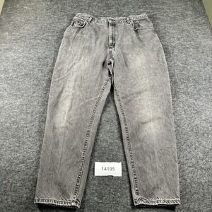 Vintage Lee Mom Jeans Womens 18W/M Gray Cotton Dark Wash Tapered Leg Casual
